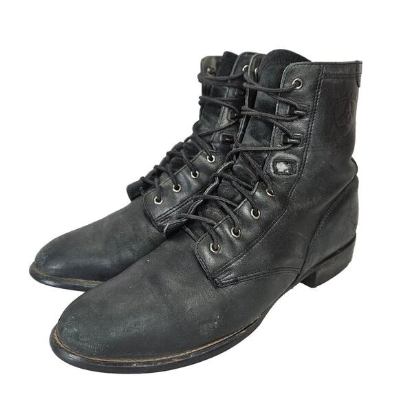 Ariat Shoes - Ariat Heritage Black Leather Lace Up Boots #33501 Women's Size 8